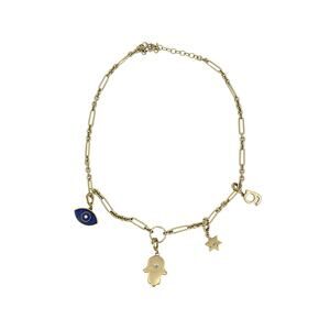 Celestial Ties Necklace with Karma Charms - 18k Gold Plated